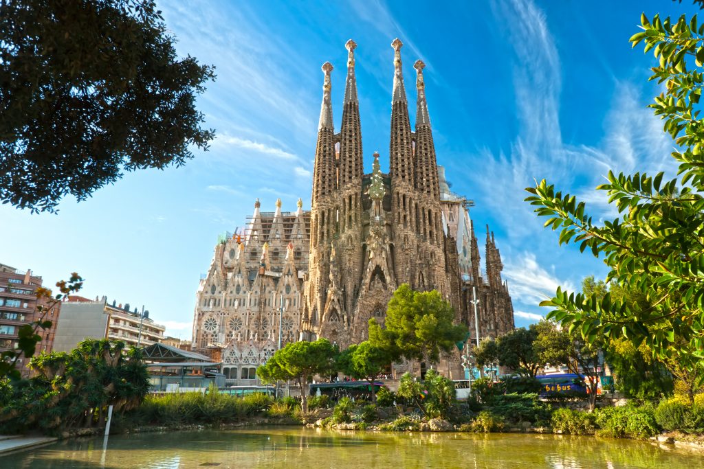 BARCELONA, SPAIN - DECEMBER 14: La Sagrada Familia - the impressive cathedral designed by Gaudi, which is being build since 19 March 1882 and is not finished yet December 14, 2009 in Barcelona, Spain.